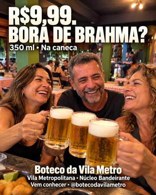 R$9,99. BORA DE BRAHMA?