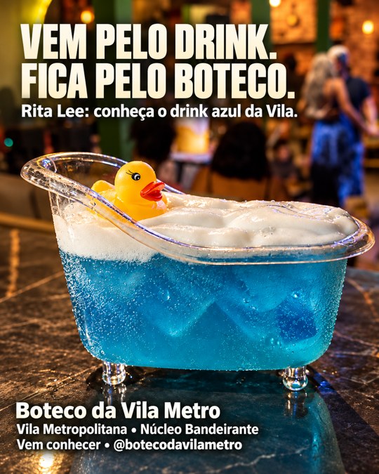VEM PELO DRINK. FICA PELO BOTECO.