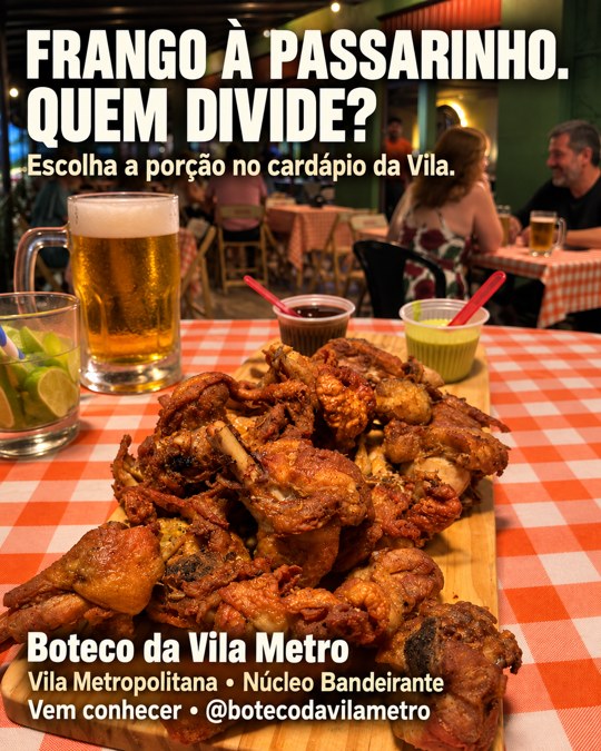 FRANGO À PASSARINHO. QUEM DIVIDE?