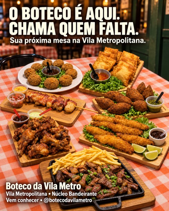 O BOTECO É AQUI. CHAMA QUEM FALTA.