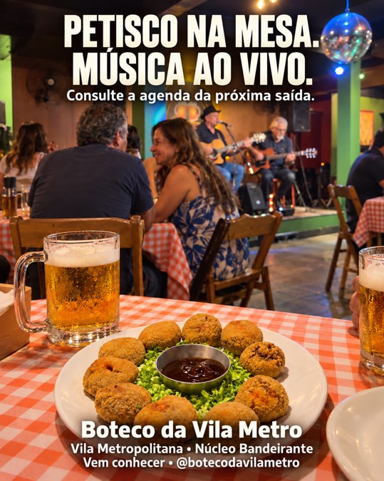 PETISCO NA MESA. MÚSICA AO VIVO.